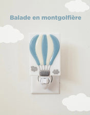 VEILLEUSE - BALADE EN MONTGOLFIÈRE - BLEU ALPIN