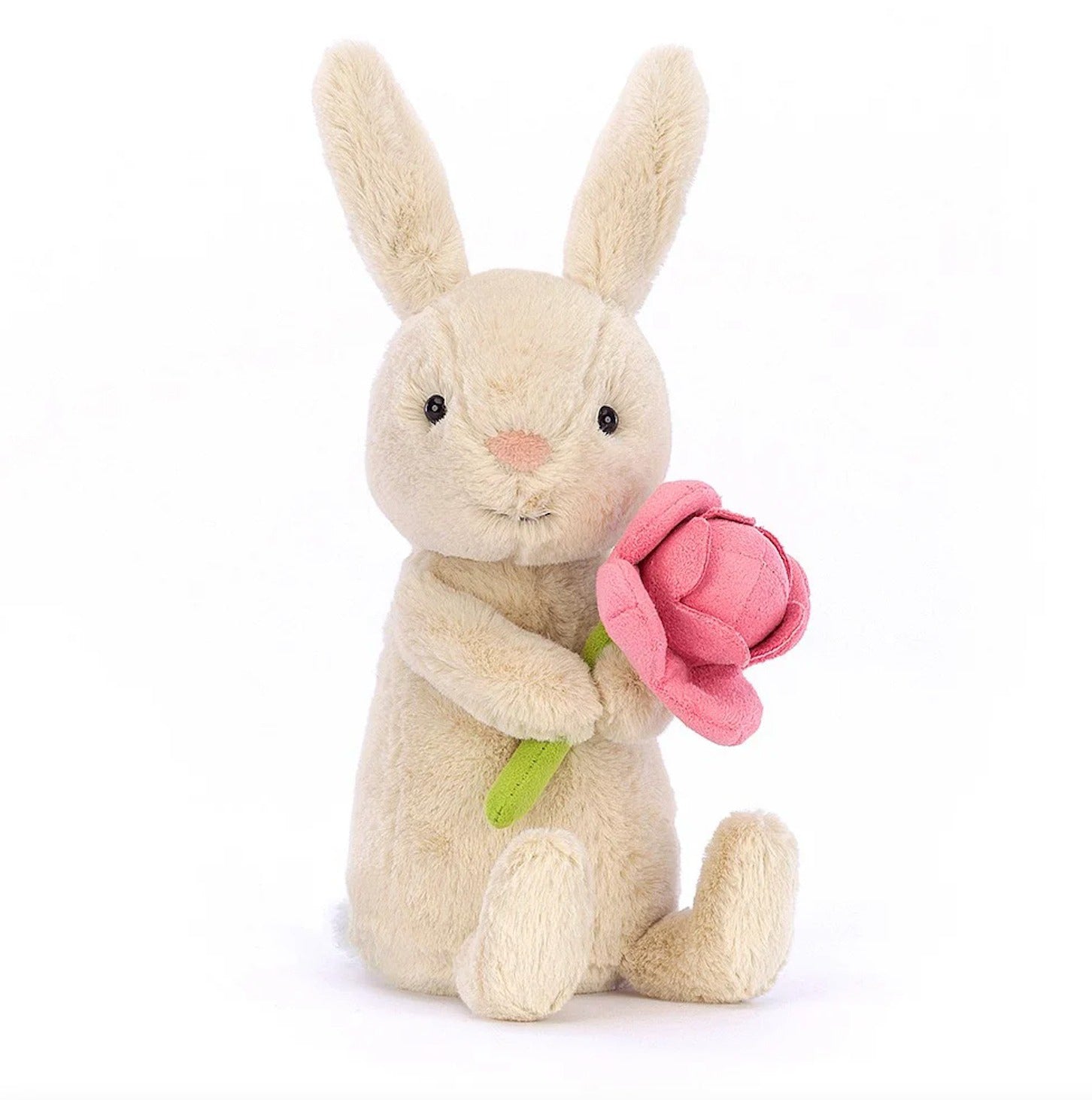 Peluche lapin avec fleur