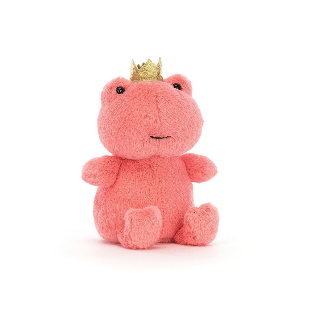 Peluche GRENOUILLE ROSE ET SA COURONNE