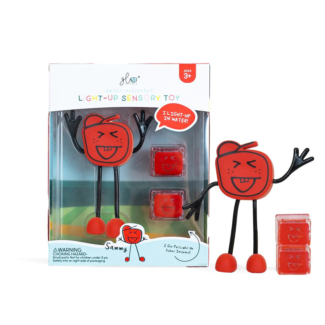 Glo Pals - Personnage avec 2 Cubes Lumineux Activés par l'Eau